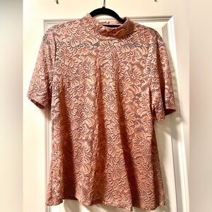 White House Black Market Lace short-sleeve Blouse